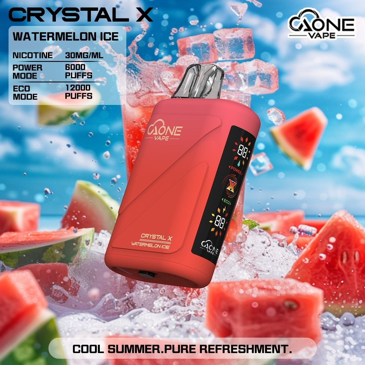 AONE VAPE Crystal 水晶 二代　12000口 一次性電子煙